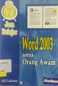 Image of 7 Jam Belajar Word 2003 Untuk Orang Awam