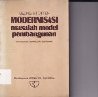 Image of Beling & Totten Modernisasi Masalah Model Pembangunan