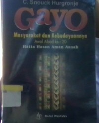 Image of Gayo Masyarakat dan kebudayaanya awal abad ke -20