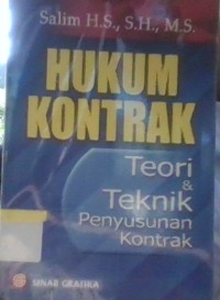 Image of Hukum kontrak : teori teknik penyusunan kontrak