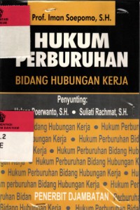 Image of Hukum Perburuhan Bidang Hubungan Kerja