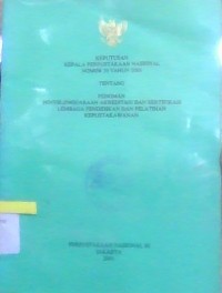 Image of Keputusan Kepala Perpustakaan Nasional Nomor 39 Tahun 2001