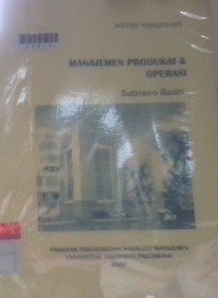 Image of Manajemen produksi & Operasi
