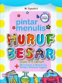 Image of pintar menulis huruf besar