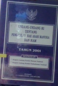 Image of Undang-undang RI tentang pengadilan hak asasi manusia dan ham